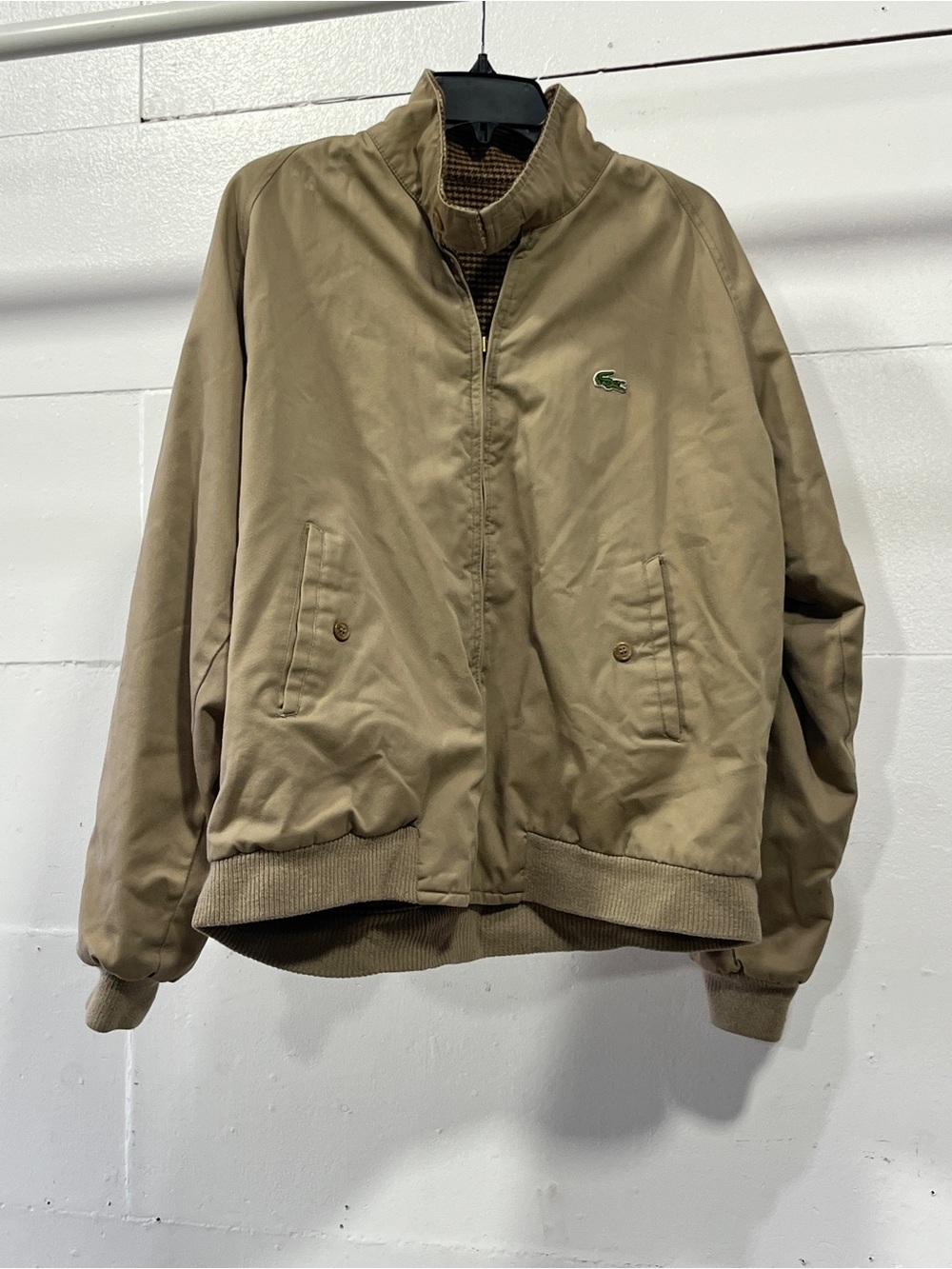 Lacoste reversible Men's Khaki Lightweight Bomber Jacket